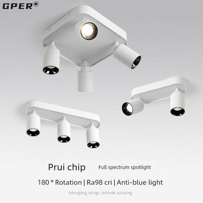 广通外露多头可调角度棒材防眩光射灯客厅餐厅双头四头吊顶管射灯