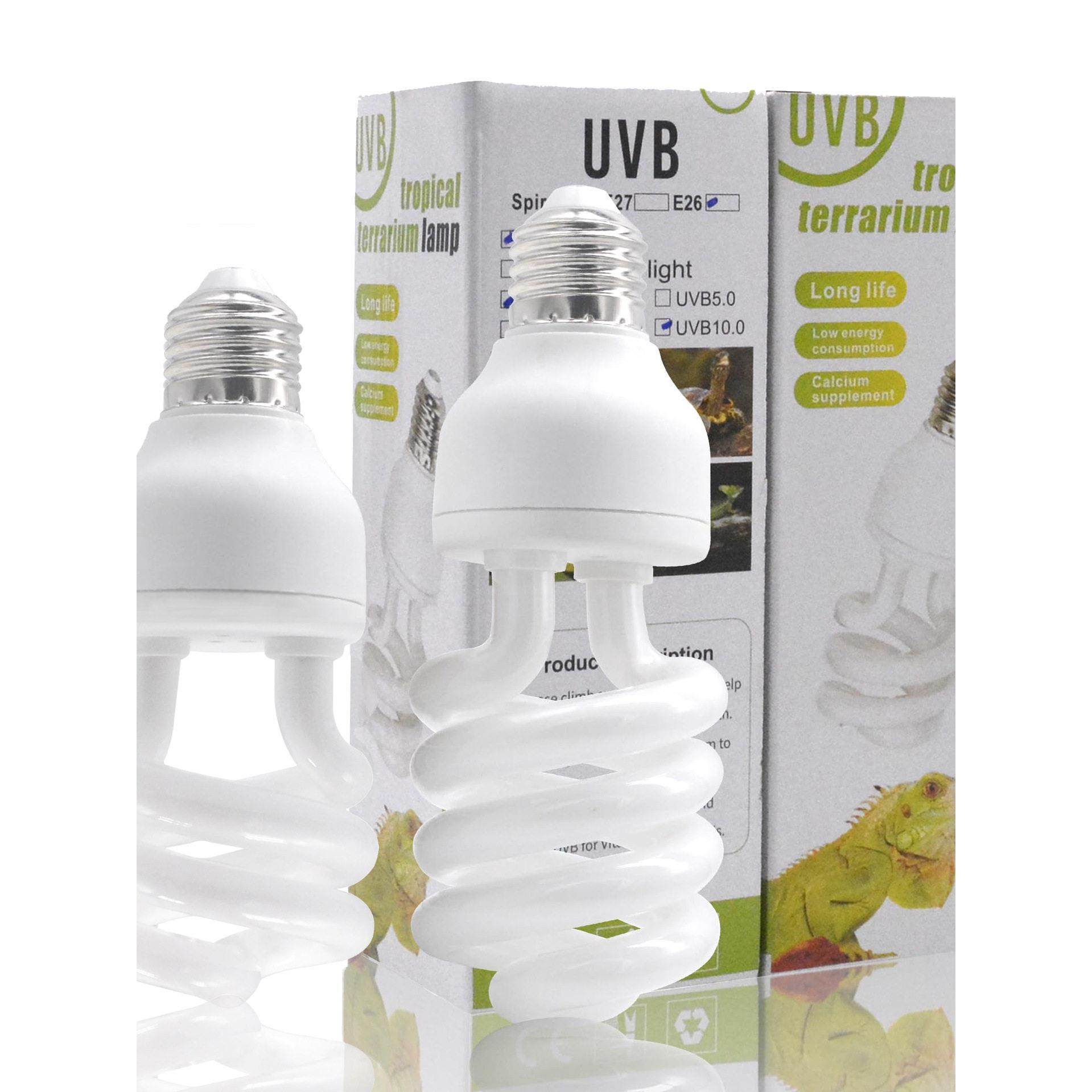 爬宠UVB补钙灯鬃狮蜥蜴守宫鹦鹉乌龟晒背灯uva紫外线灯泡10.0