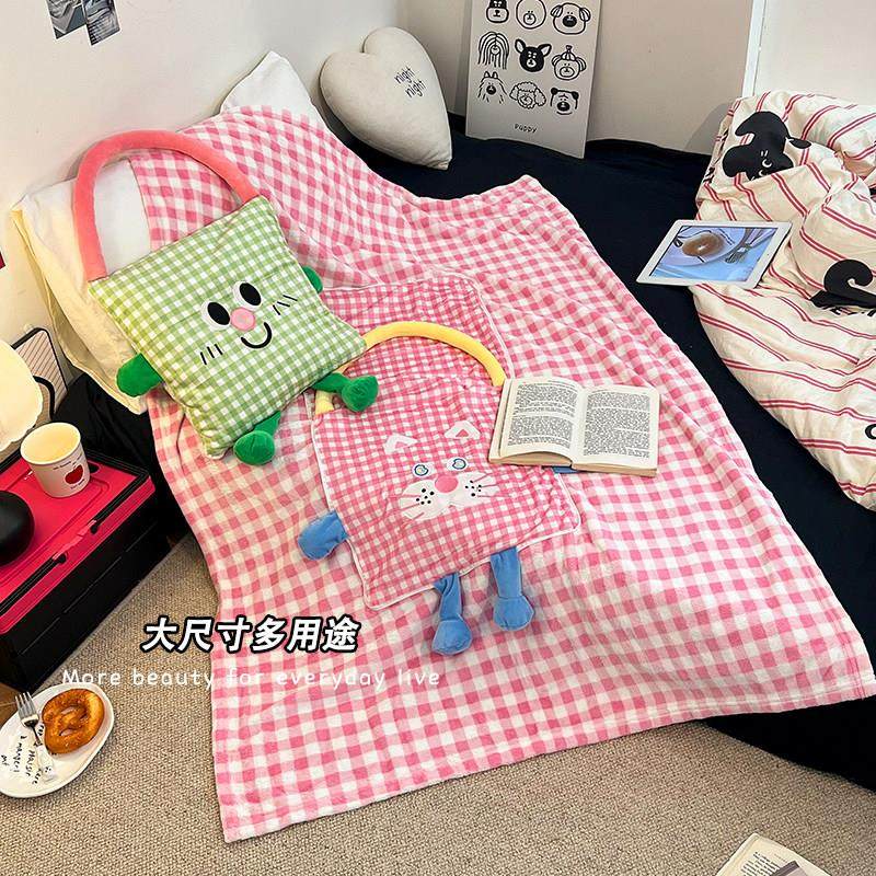 毛毯加厚冬季抱枕被小毯子二合一午睡办公室盖腿沙发披肩盖毯午休,居家布艺,抱枕被,淘宝优惠券,粉丝福利购,淘宝优惠卷