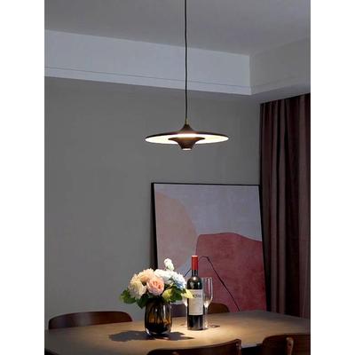 餐桌简约创意飞碟吊灯饭厅极简北欧后现代餐厅床头吧前台圆麻将灯