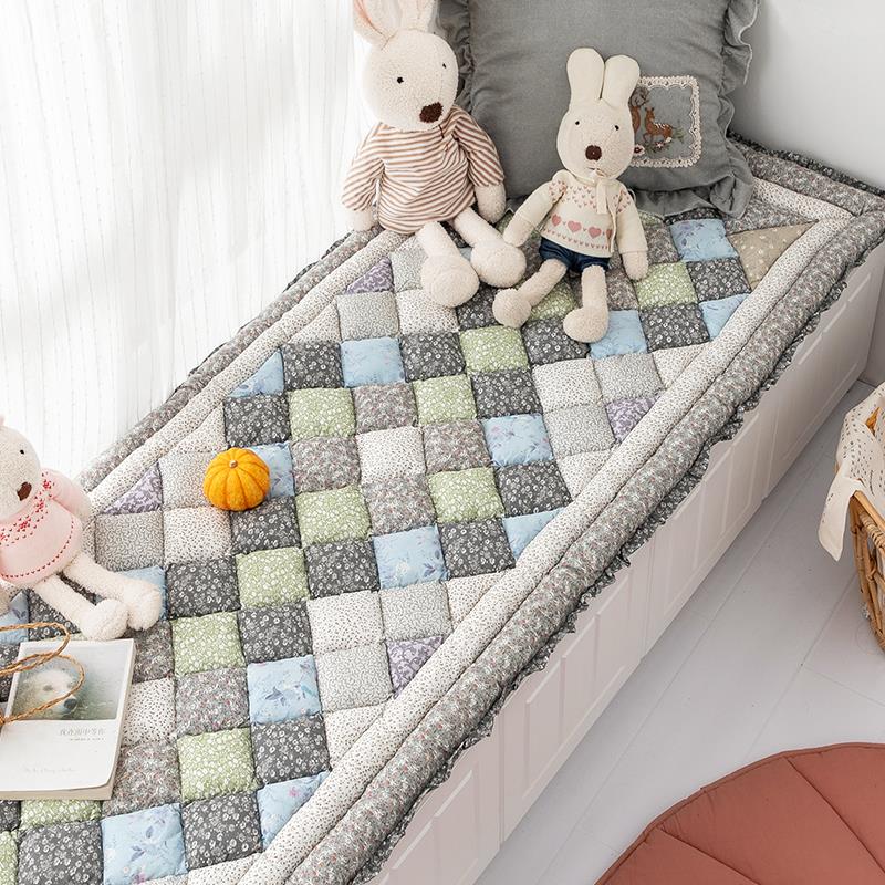 纯棉ins飘窗垫窗台垫防滑加厚馒头垫卧室阳台全棉榻榻米垫可机洗