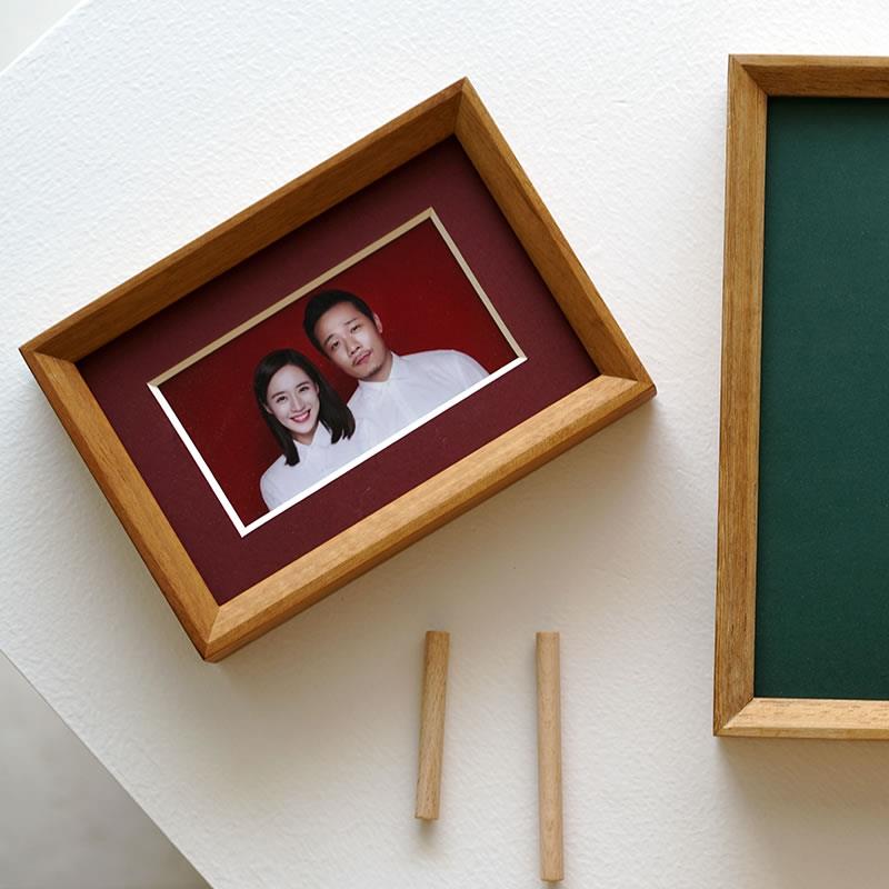 海马体注册照片套装，洗过的照片做成相框，实木婚纱照6.8寸6寸婚