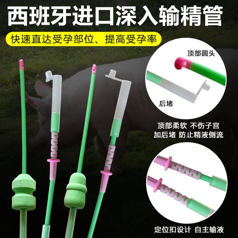 西班牙进口输精管 猪用深部人工授精深入一次性输精管瓶 养猪设备
