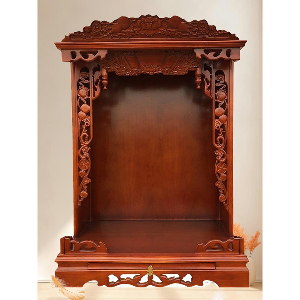 佛柜佛龛供桌神台实木家用关公财神爷供奉菩萨佛台神龛壁挂式