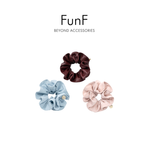 FunF/乐纷绮 气质柔软大肠发圈发饰发绳 花羽环发圈 Satin Bloom