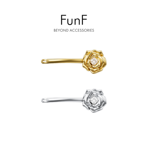 FunF/乐纷绮 野玫瑰边夹发夹刘海夹碎发夹轻奢配饰优雅高级感礼物