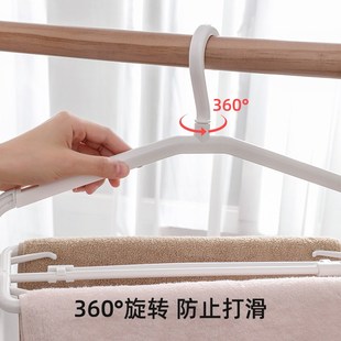 家用衣架加长防滑大衣架加大衣撑子阳台被子床单浴巾可伸缩晾晒架