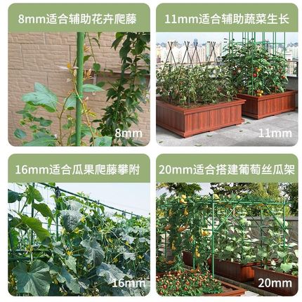 50根爬藤架花架包塑钢管葡萄架子庭院户外黄瓜豆角番茄植物支撑杆