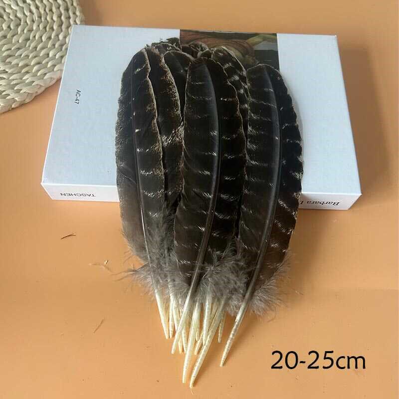 新羽毛天然纹花火鸡窝翎diy箭羽刀翎扇子印地安头饰羽毛拍摄装饰