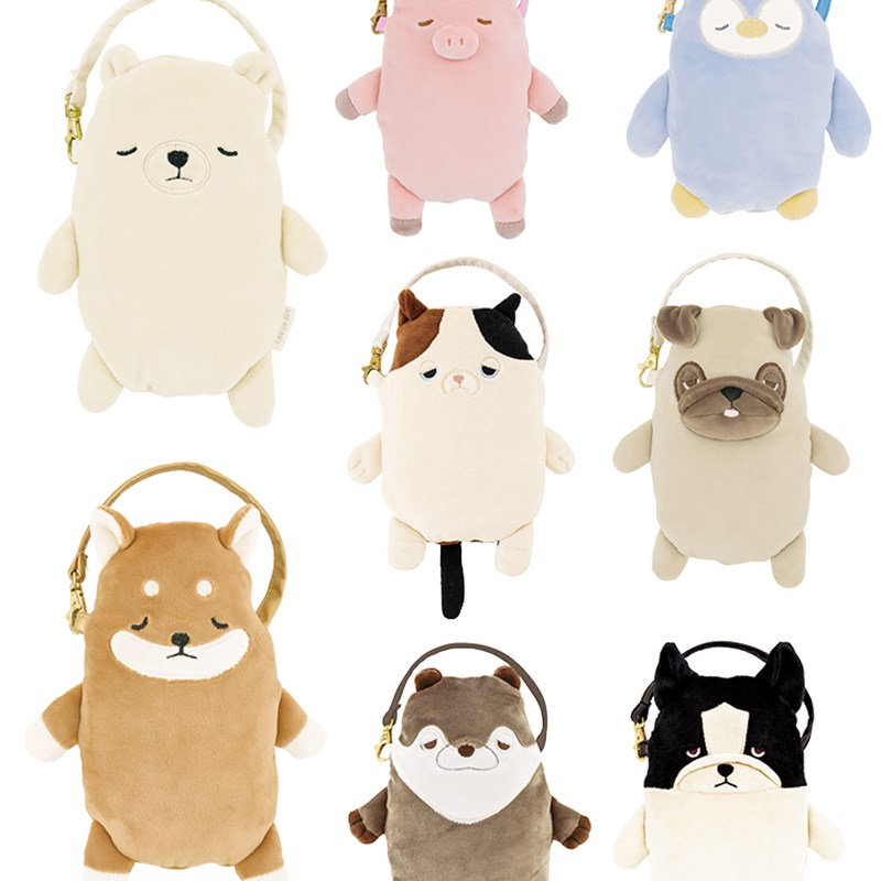 卡小姐卡通手机斜挎包创意零钱包毛绒动物宝宝装饰情人节生日礼物
