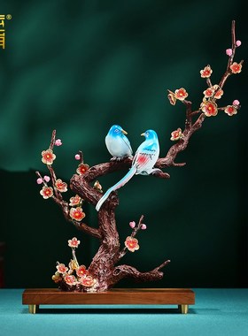 彩铜喜鹊摆件《喜上眉梢》家居客厅玄关办公室装饰品开业乔迁礼品