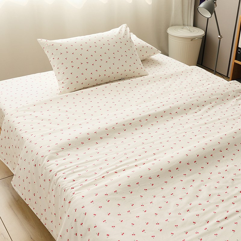 小樱桃纯棉可爱被套单件全棉被罩单人学生双人150x200x230可定制