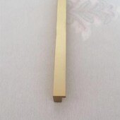 金色一字型长条铝合金实心长拉手浅色吸塑门定制衣柜模压门小把手