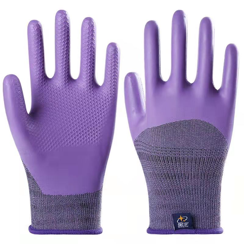 女款星宇优耐保A688/A698透气耐磨钢筋建筑工地软胶劳保胶手套