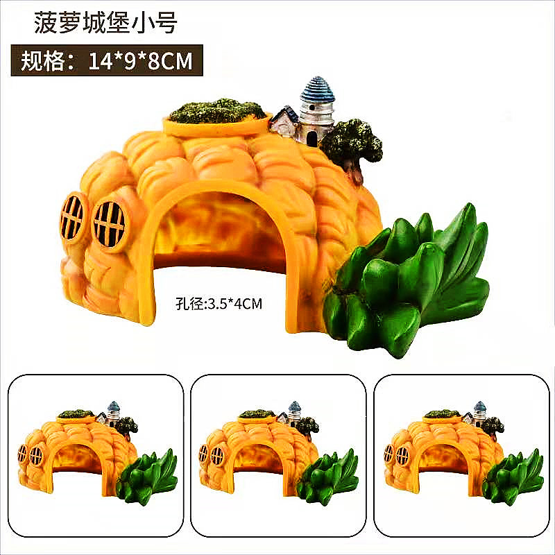 寄居蟹躲避屋树桩树洞树皮爬宠箱造景摆件攀爬藤条