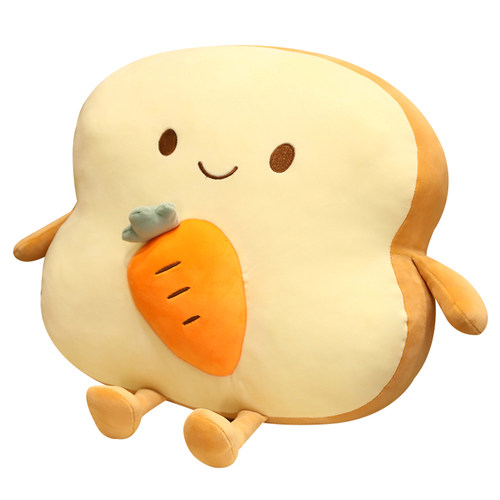 卡通面包抱枕被子两用午睡枕头办公室靠垫折叠空调被靠枕珊瑚绒毯