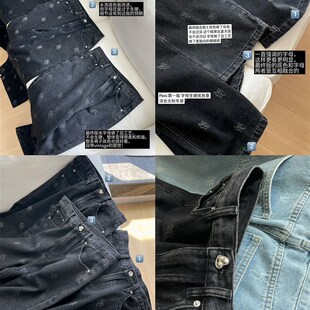 高腰显瘦显高直筒阔腿小个子裤 shop牛仔裤 夏季 子 女2024新款 are