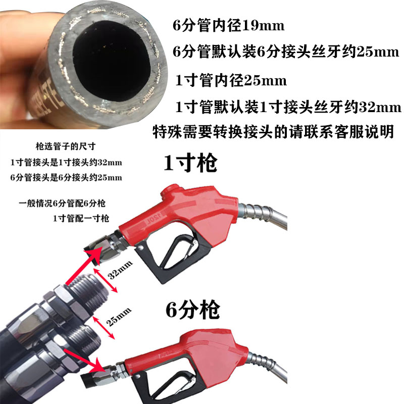 加柴油汽油加油机站油管接头卷盘计量表油泵专用冬天不发硬耐寒管