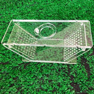 海水鱼缸捕蟹盒鱼缸捕蟹器亚克力诱捕蟹神器单向活门诱捕盒免操作