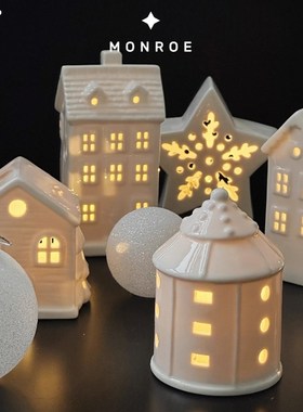 创意灯光2023新款圣诞节桌面装饰小摆件餐桌摄影道具布景圣诞礼物