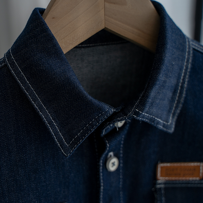 防褪色,儿童牛仔衬衫男童长袖衬衫春秋款百搭上衣外套中小童秋装