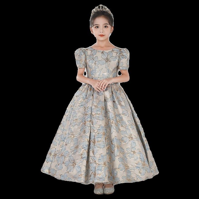 女童轻奢走秀公主裙高端宴会晚礼服元旦节日主持人比赛钢琴演出服