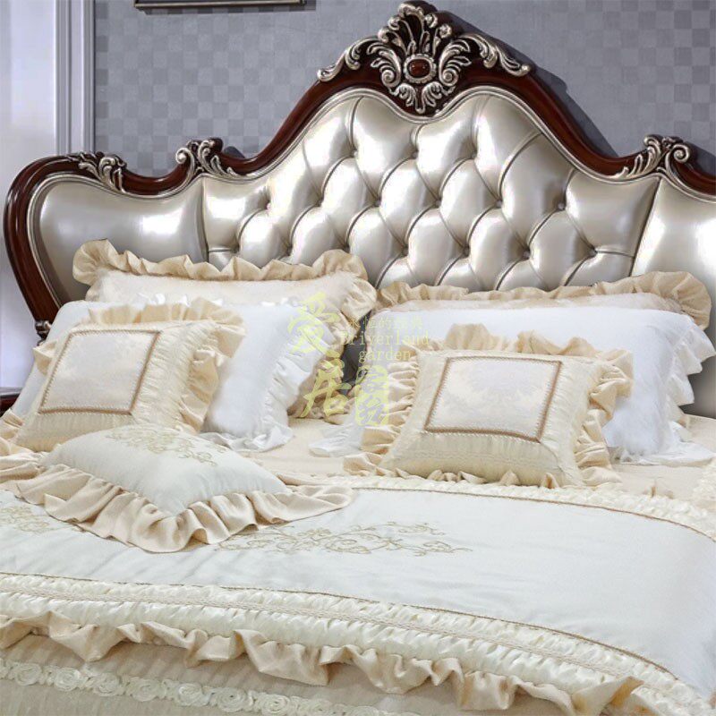 轻奢法式床品多件套样板间软装豪华套装欧式公主房金色床上用品