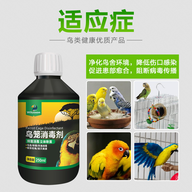 鸟笼用除臭消毒水液剂清理除病菌文鸟八哥鸟专用常用药鹦鹉用品药