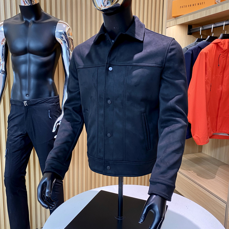 西班芽高端!少量!2023秋季新品户外复古硬汉风麂皮绒夹克外套男