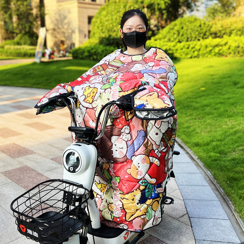 电动车挡风被冬季加绒加厚加大侧翼防风罩电动车三轮车秋冬防寒