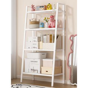 书架桌面置物架落地卧室家用简约现代铁艺收纳柜展示客厅梯形架子