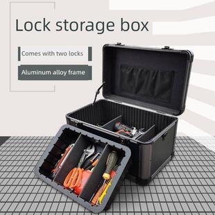 铝合金带锁五金工具箱大型工业级多功能家具美容修覆盒便携式收纳