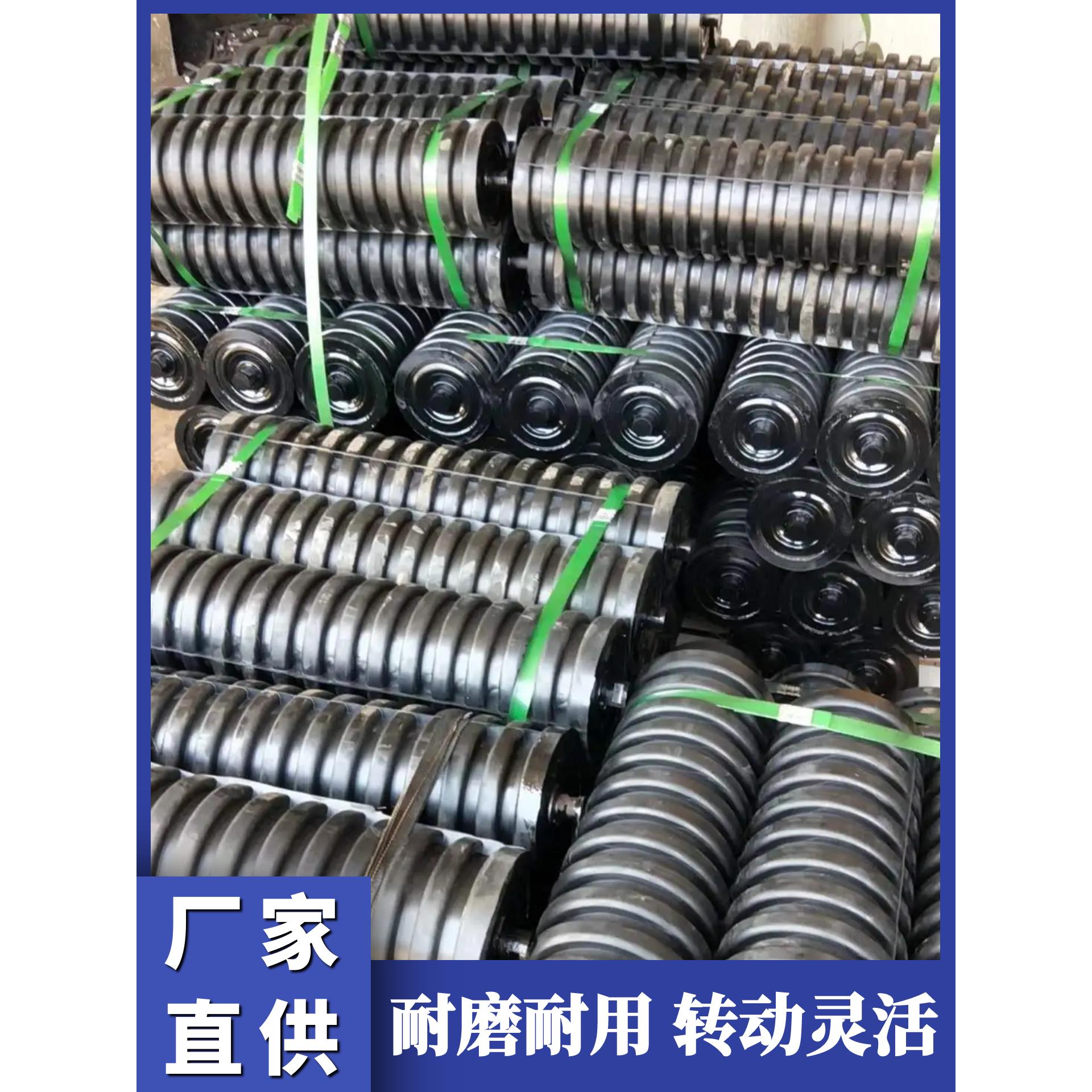 生产输送带滚筒无动力橡胶缓冲托辊89*375/89*240/89*305防滑减震