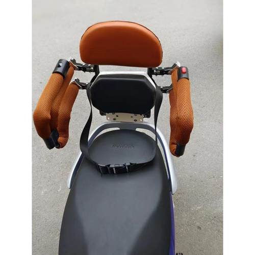 电动摩托车儿童座椅后置小孩宝宝踏板车电瓶车安全坐椅围栏可折叠