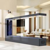 鱼缸屏风隔断客厅家用大型超白玻璃落地智能生态水族箱2025年新款