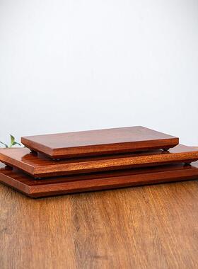 乌檀木底座实木基座摆件工艺品花瓶托 托佛像摆台模型展台鱼缸中