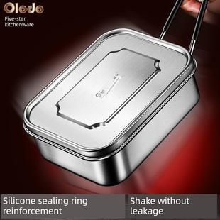 316不锈钢上班族饭盒，学生饭盒配米饭老式方形盒盖饭盒