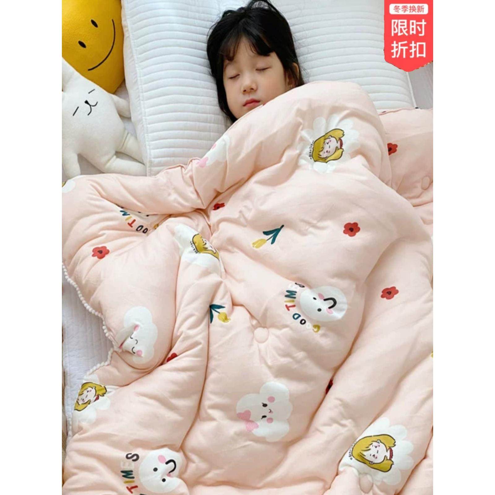 a类母婴级针织棉被宝宝全棉加厚羽绒被儿童秋冬被子纯棉空调被芯