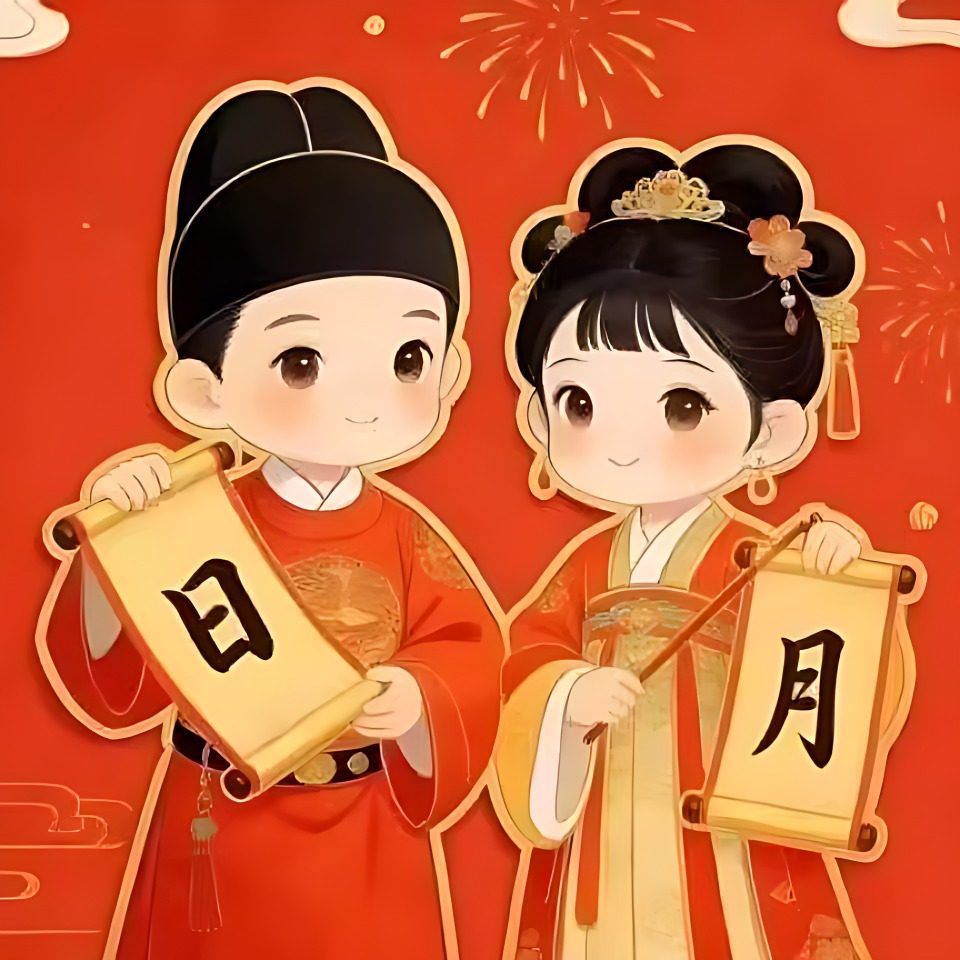 汉服年画娃娃新年装饰2026马年金童玉女春节出入平安贴纸墙面贴画,节庆用品/礼品,喜字/剪纸/贴纸,淘宝优惠券,粉丝福利购,淘宝优惠卷