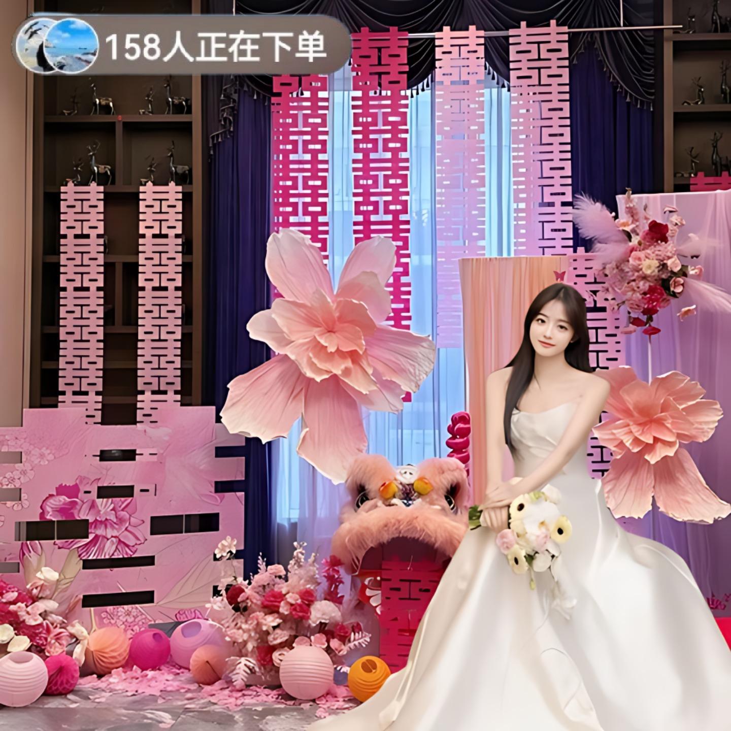 女方婚房布置娘家简单大方背景墙