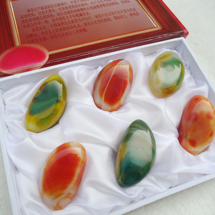 南京雨花石礼盒装玛瑙石天然原石精品商务会议礼品包装送女友