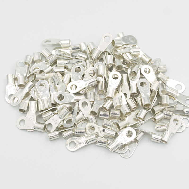 OT冷压接线端子圆形裸端头1.5/2.5/4/6平方-3/8/10镀银线鼻铜线耳