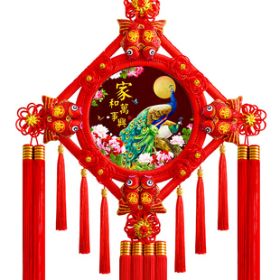 中国结福挂件门上桃木客厅大号高档新中式新款入户门春节过年新居