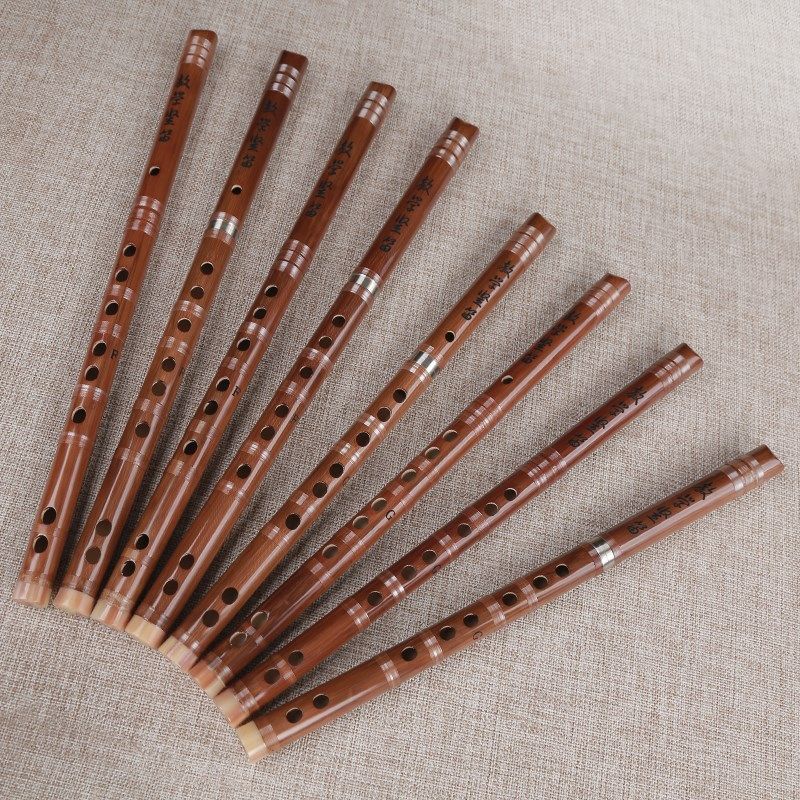 竖笛6孔学生F调G六孔无膜竖笛苦竹双节整支初学儿童成人专业演奏