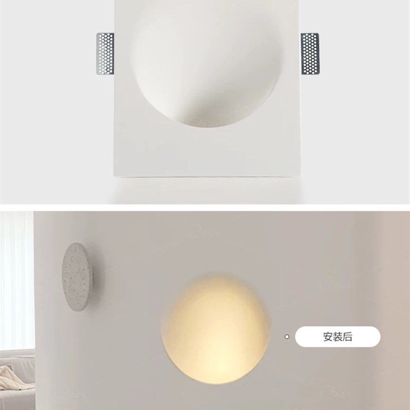 呼吸石膏灯壁灯嵌入式墙灯过道走廊楼梯客厅无主灯照明极简背景墙,家装灯饰光源,氛围灯,淘宝优惠券,粉丝福利购,淘宝优惠卷