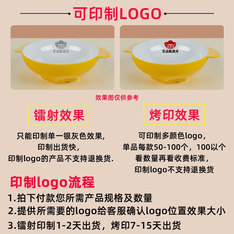 麻辣烫碗双耳面馆大碗密胺餐具拉面米线汤碗网红面碗冒菜专用商用