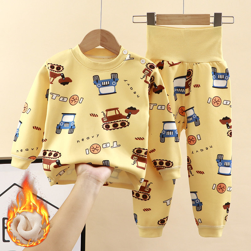 儿童保暖内衣套装高腰护肚加绒加厚秋衣卫生裤女小宝宝睡衣男婴儿,童装/婴儿装/亲子装,内衣套装,淘宝优惠券,粉丝福利购,淘宝优惠卷