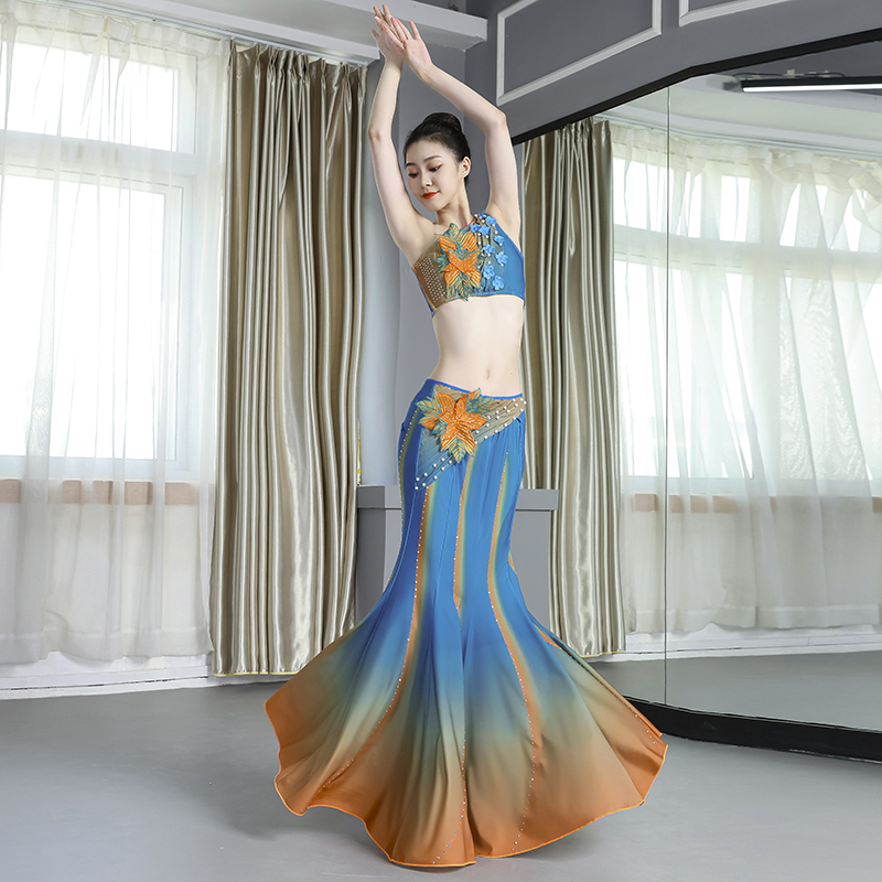 傣族舞服装女滇南映少舞蹈套装新款艺考舞裙演出服西双版纳裙子夏