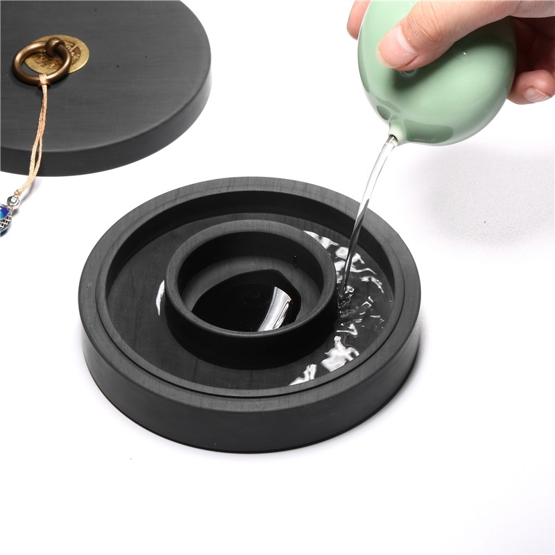 新款火锅砚台毛笔书法专用防蒸发墨条防干不干墨天然原石歙砚墨盒