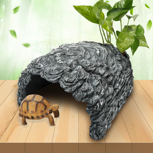 陆龟乌龟躲避洞穴龟屋窝晒台爬台爬宠爬虫造景豹纹守宫黄缘超大号